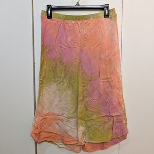 Drew Made In USA Multicolored Boho Tie-Dye Midi Skirt